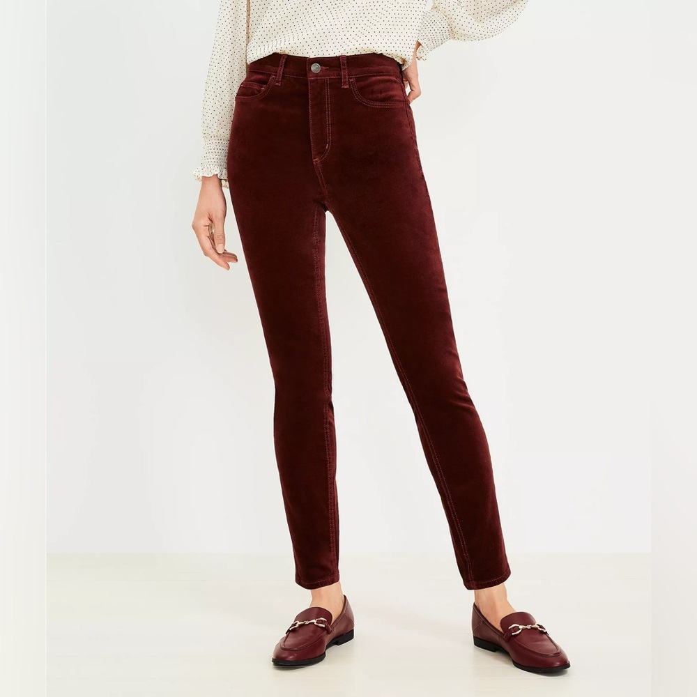 NWT Loft Velvet Skinny Pants